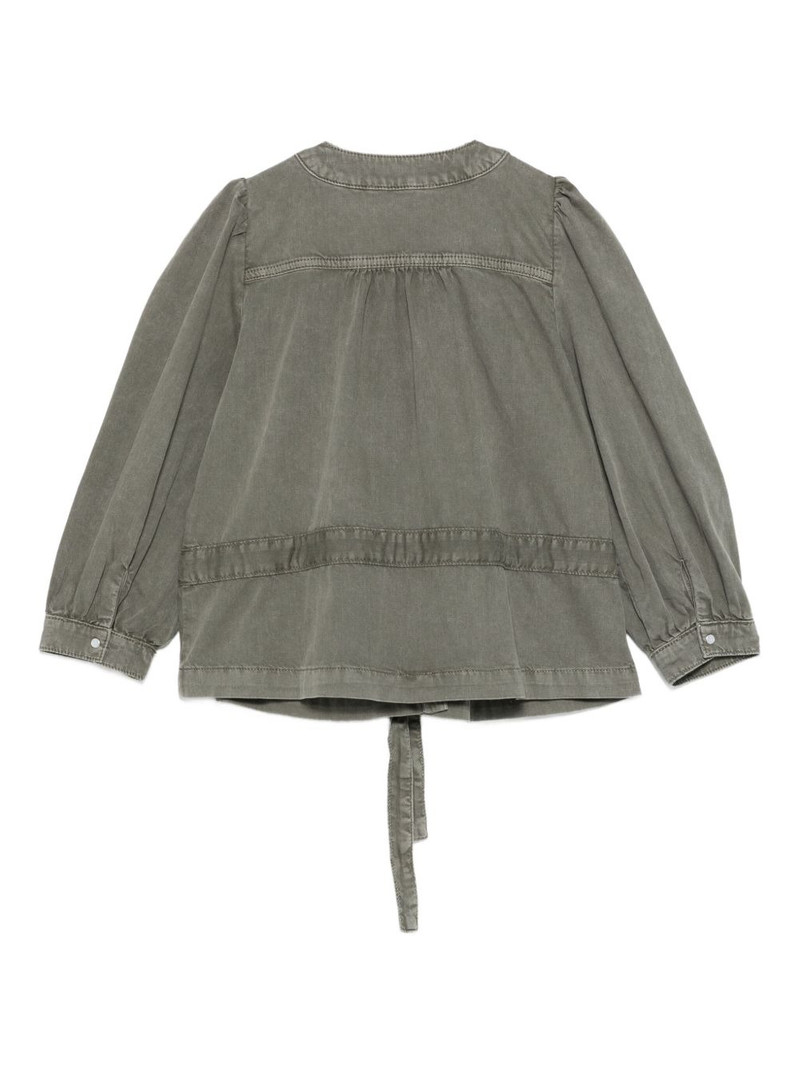 ba&sh belted puff-sleeve top outlook