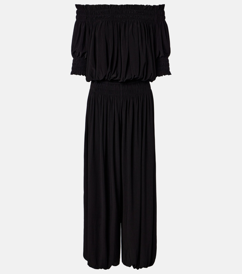 Off-shoulder jersey jumpsuit 1