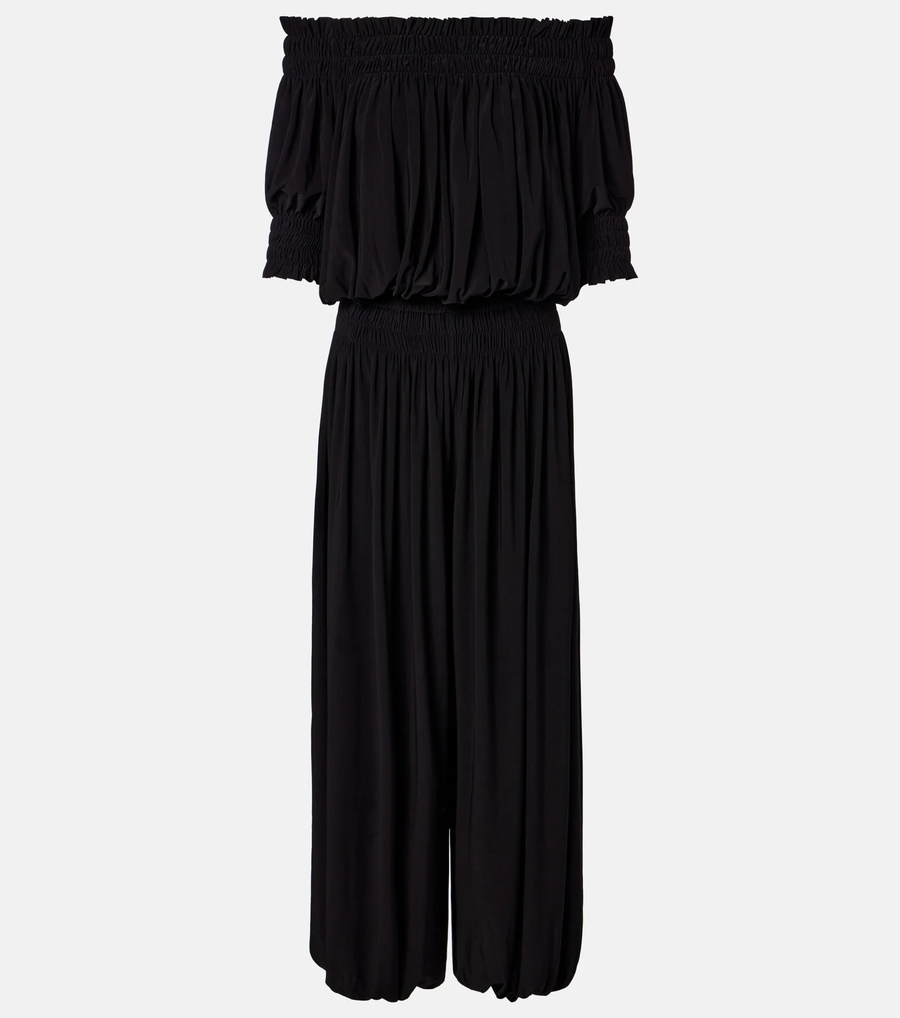 Off-shoulder jersey jumpsuit - 1