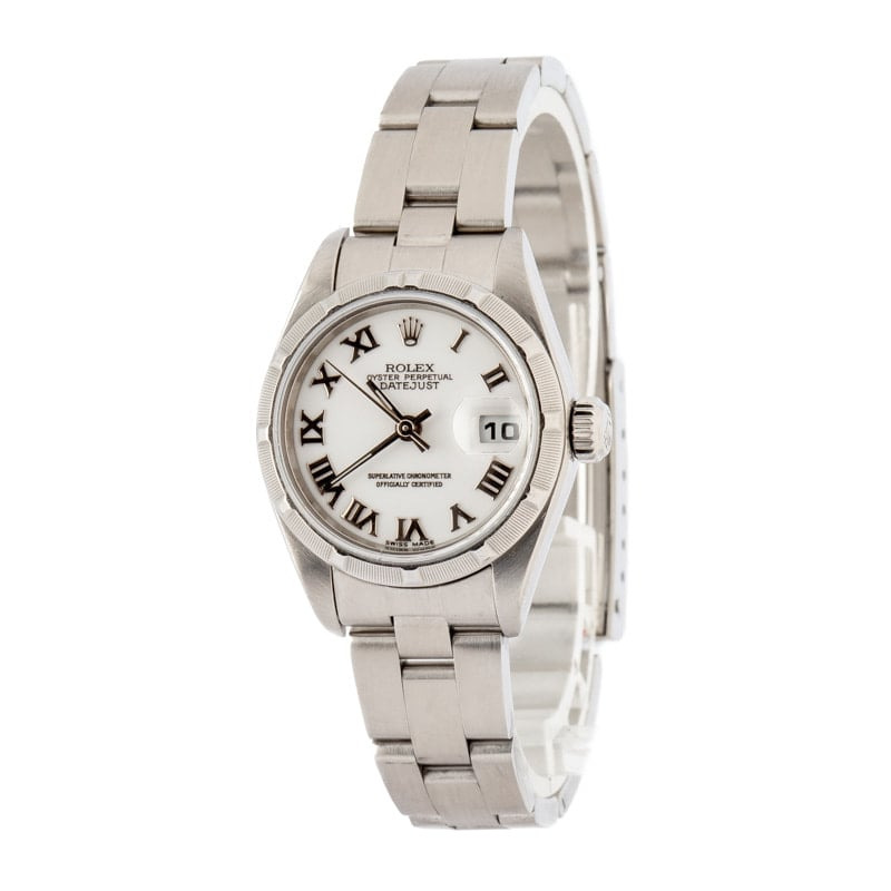 Ladies Rolex Date Ref 79190 White Roman Dial - 2