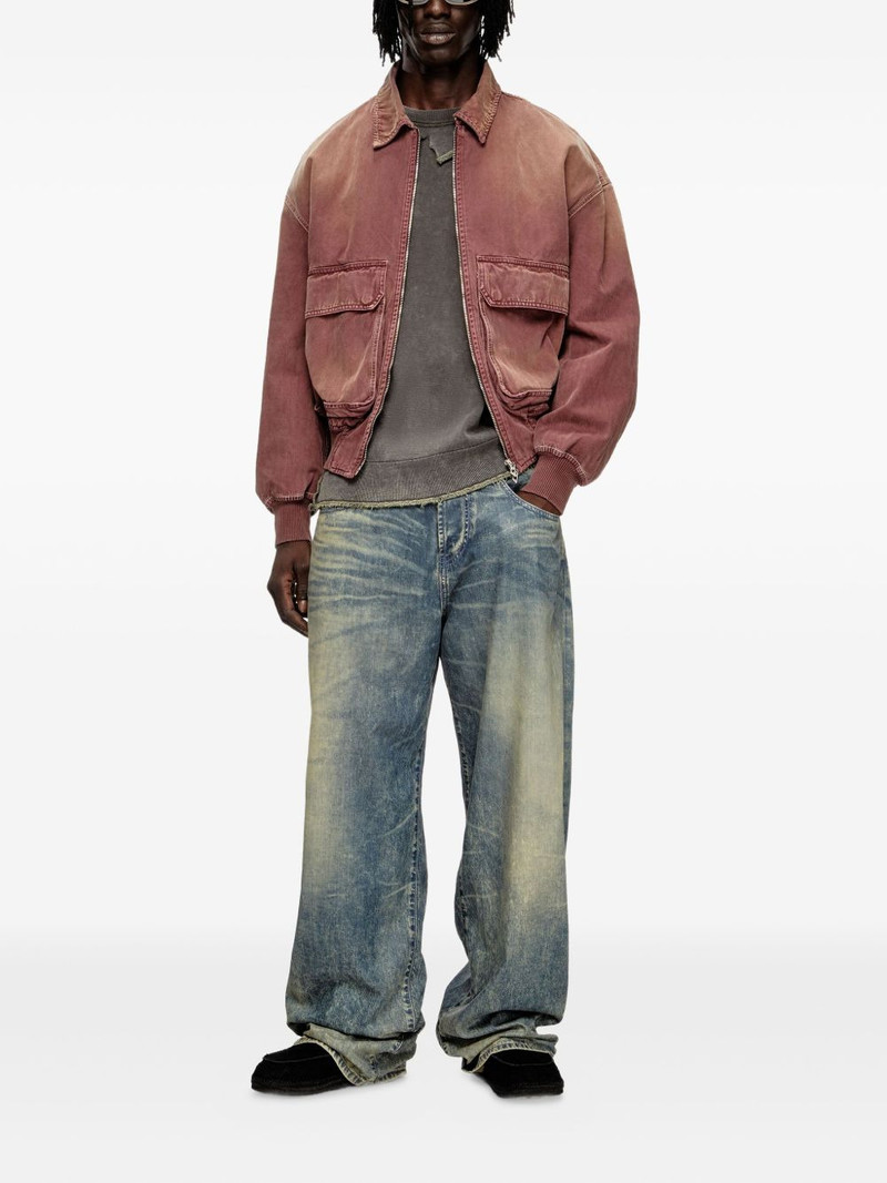 Diesel flap-pockets cotton denim jacket outlook
