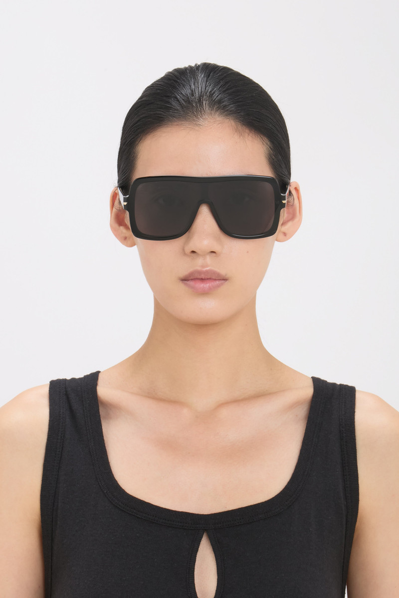 Victoria Beckham Layered Mask Frame In Black outlook