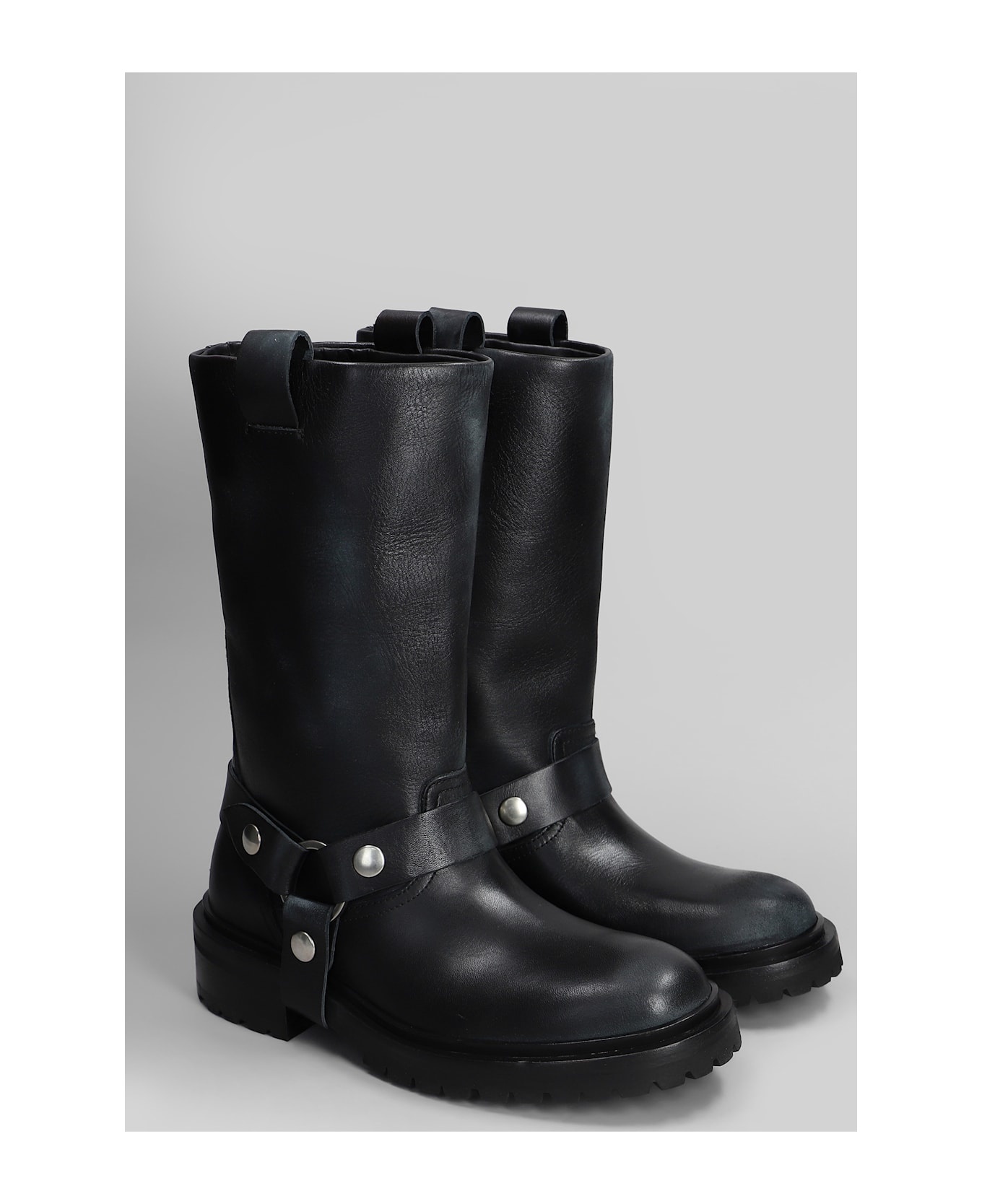 Kurt Low Heels Ankle Boots In Black Leather - 2