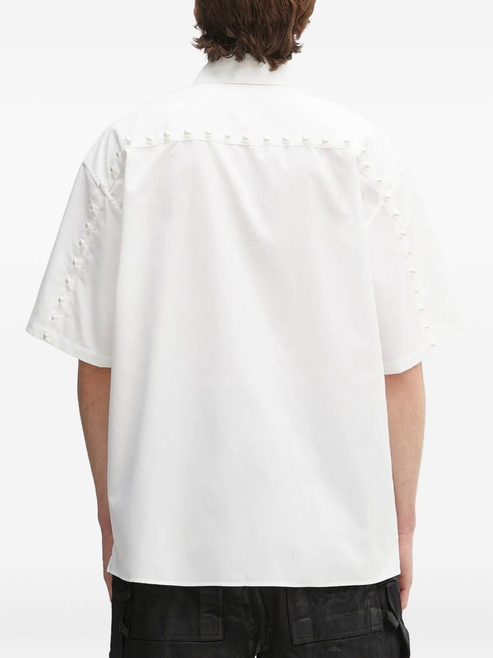pearl-buttons short-sleeve shirt - 4