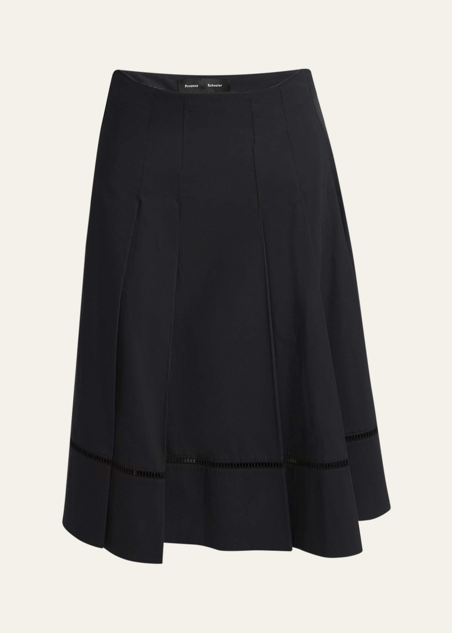 Laci Pleated Eco Cotton Poplin Midi Skirt - 1
