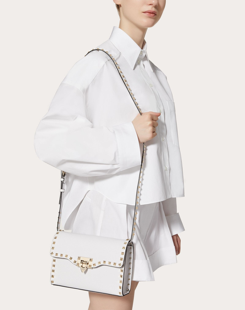 Small Rockstud Grainy Calfskin Crossbody Bag 6