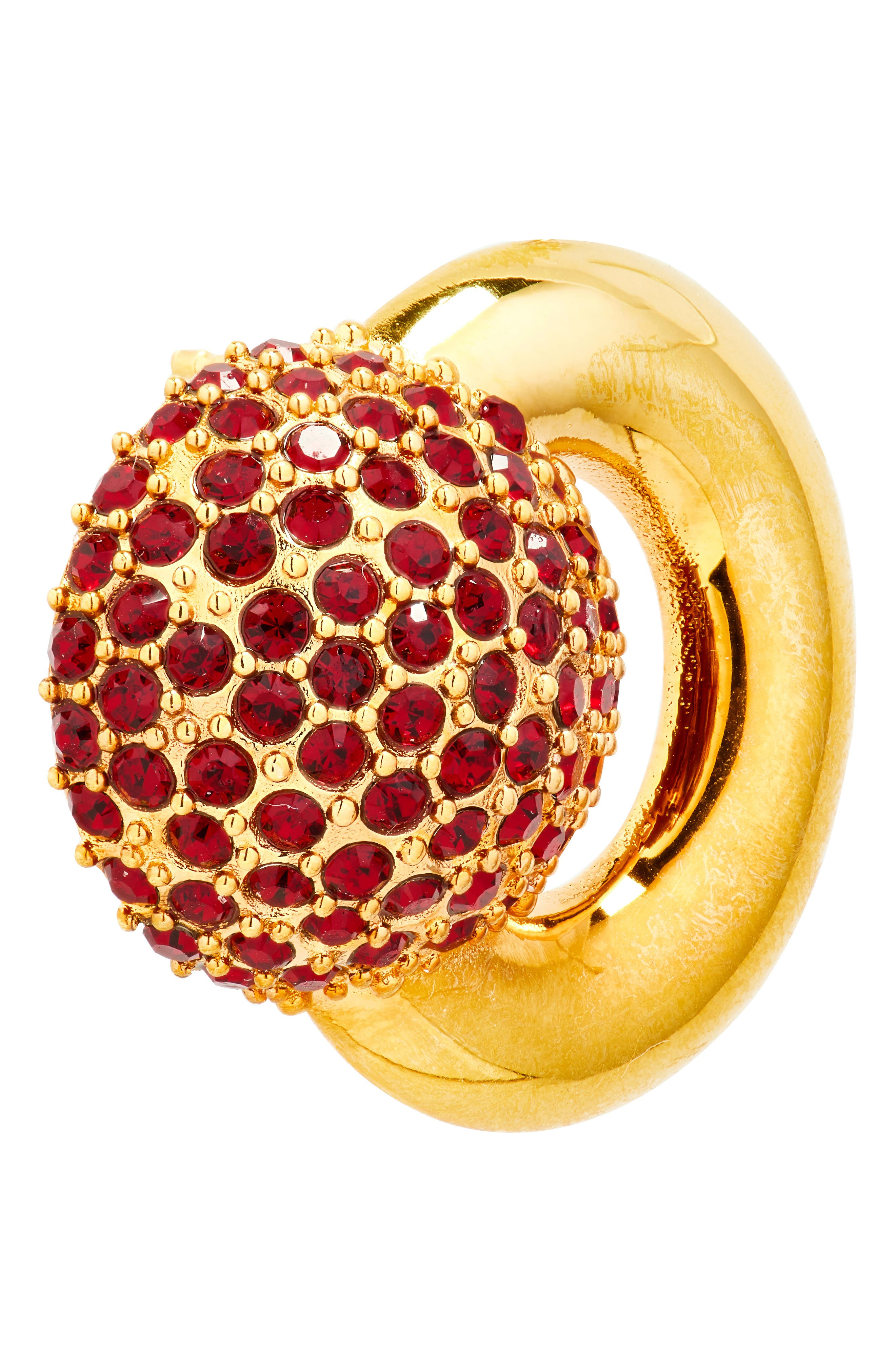 Oscar de la Renta Pavé Sphere Stud Earrings in Red at Nordstrom - 6