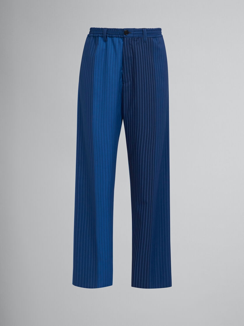 BLUE DÉGRADÉ PINSTRIPE TRACK PANTS - 1