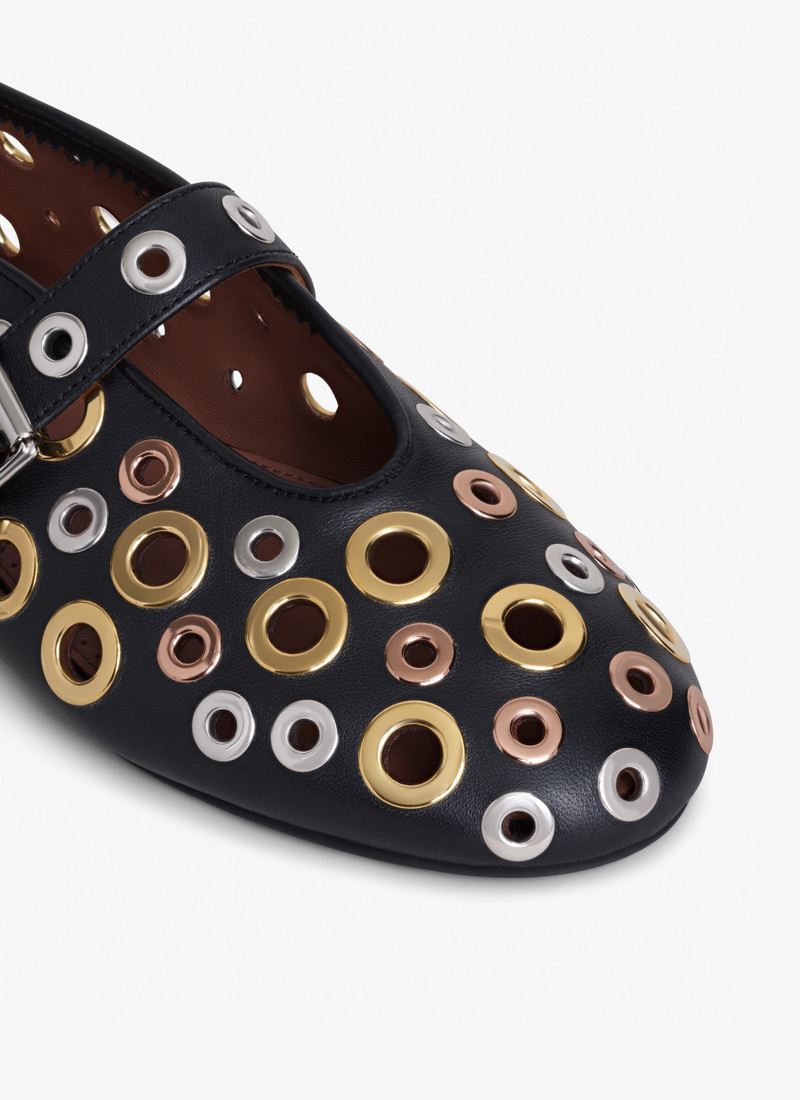 BALLET FLATS EYELET IN LAMBSKIN 4