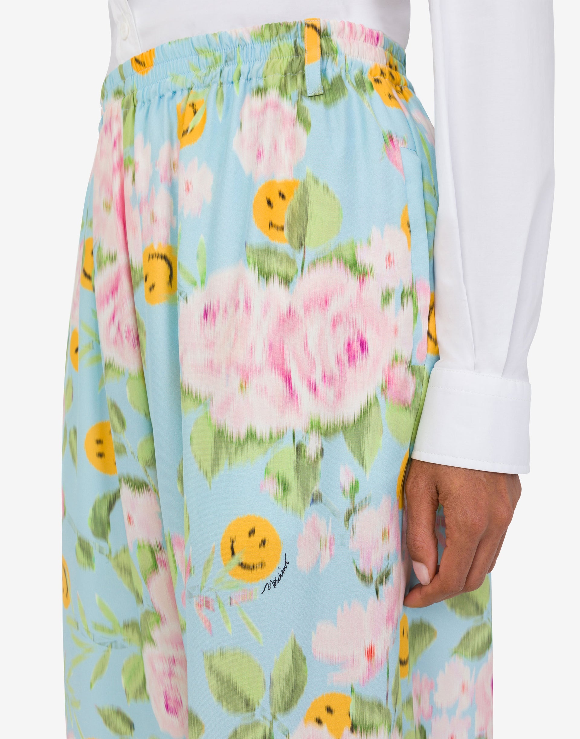 SILK SATIN PANTS SMILEY® & ROSES - 3