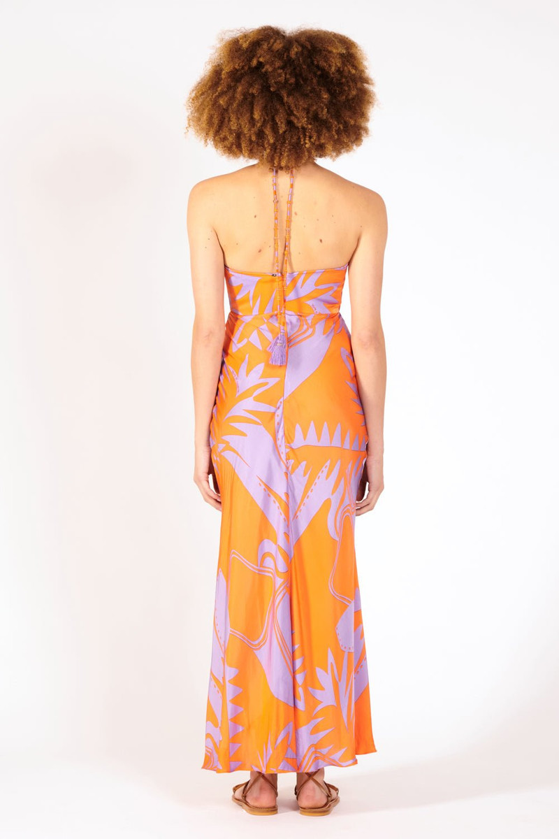 Long Dress Stella - Orange Oasis 5