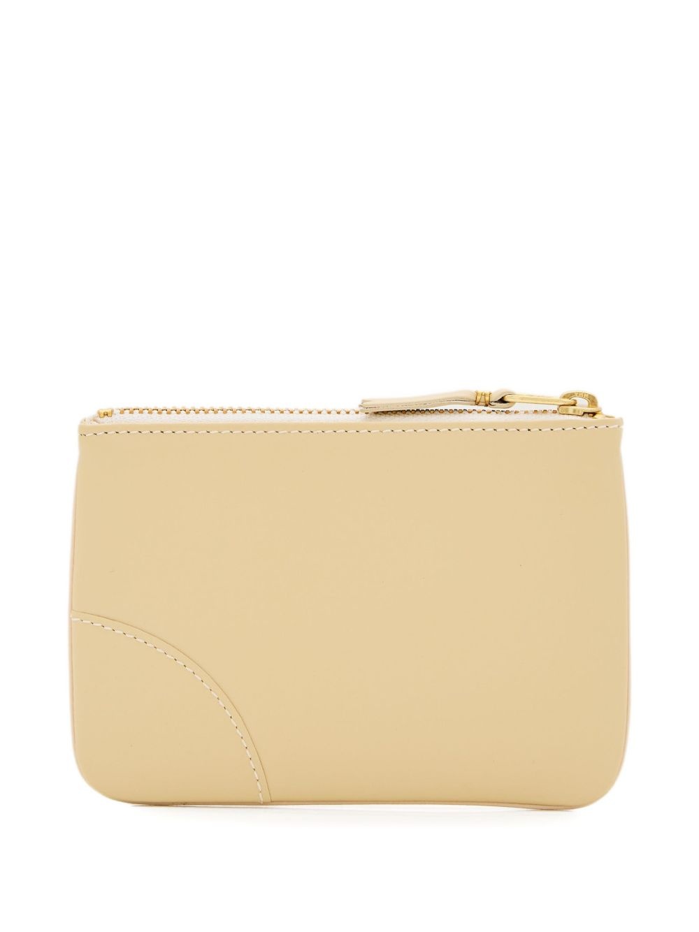 logo curved-stitching zip wallet - 2