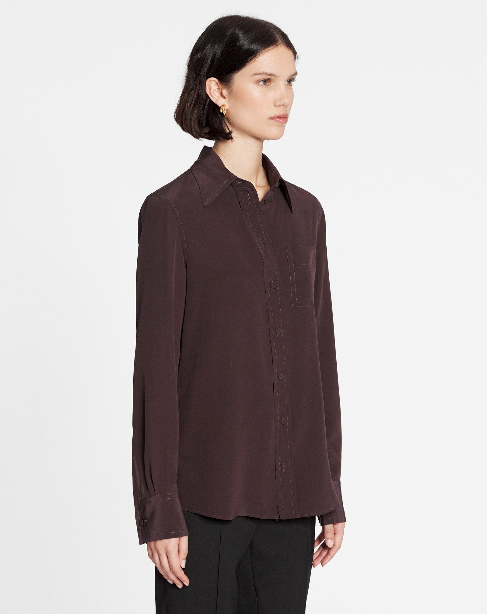 CLASSIC CREPE DE CHINE SHIRT - 3
