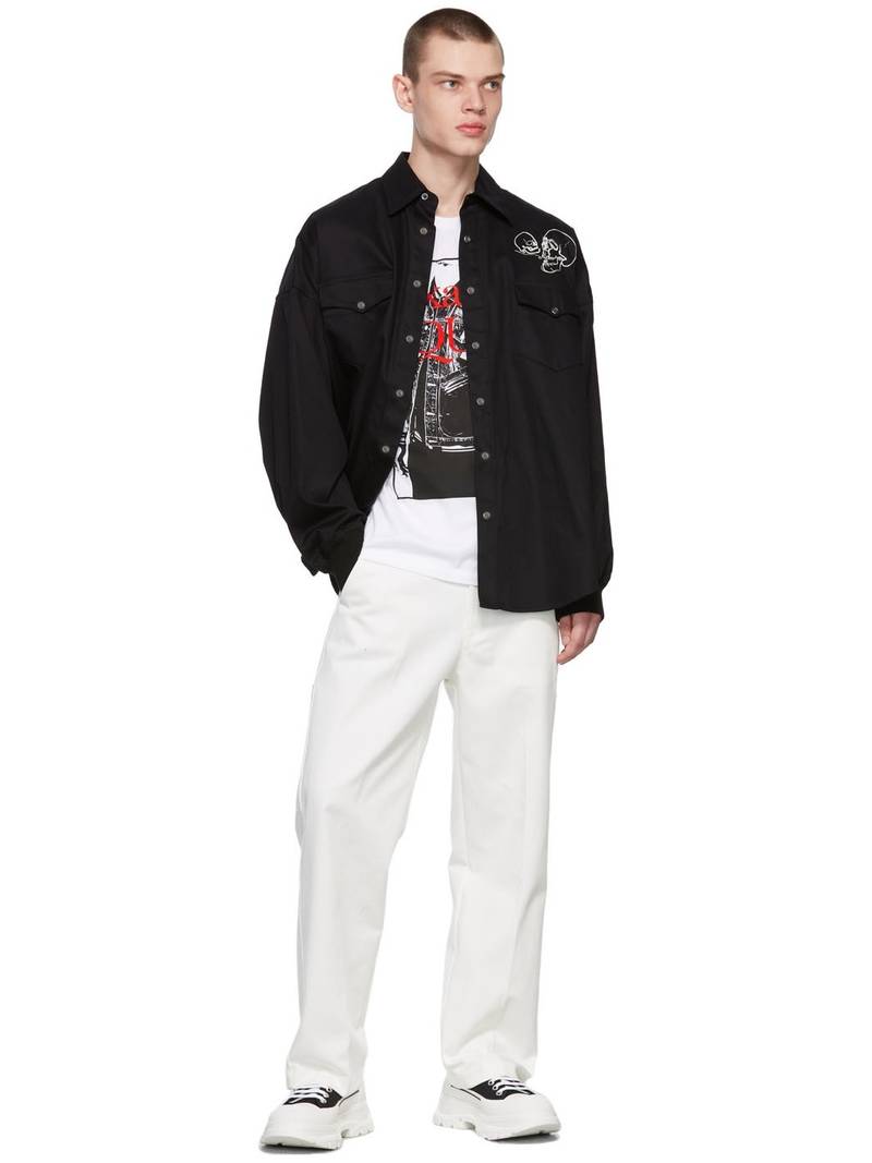 Alexander McQueen White Atelier Print T-Shirt outlook