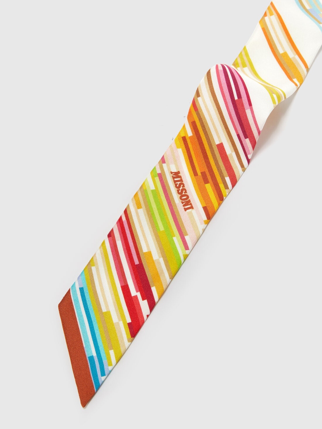 Silk zigzag bandeau scarf - 2