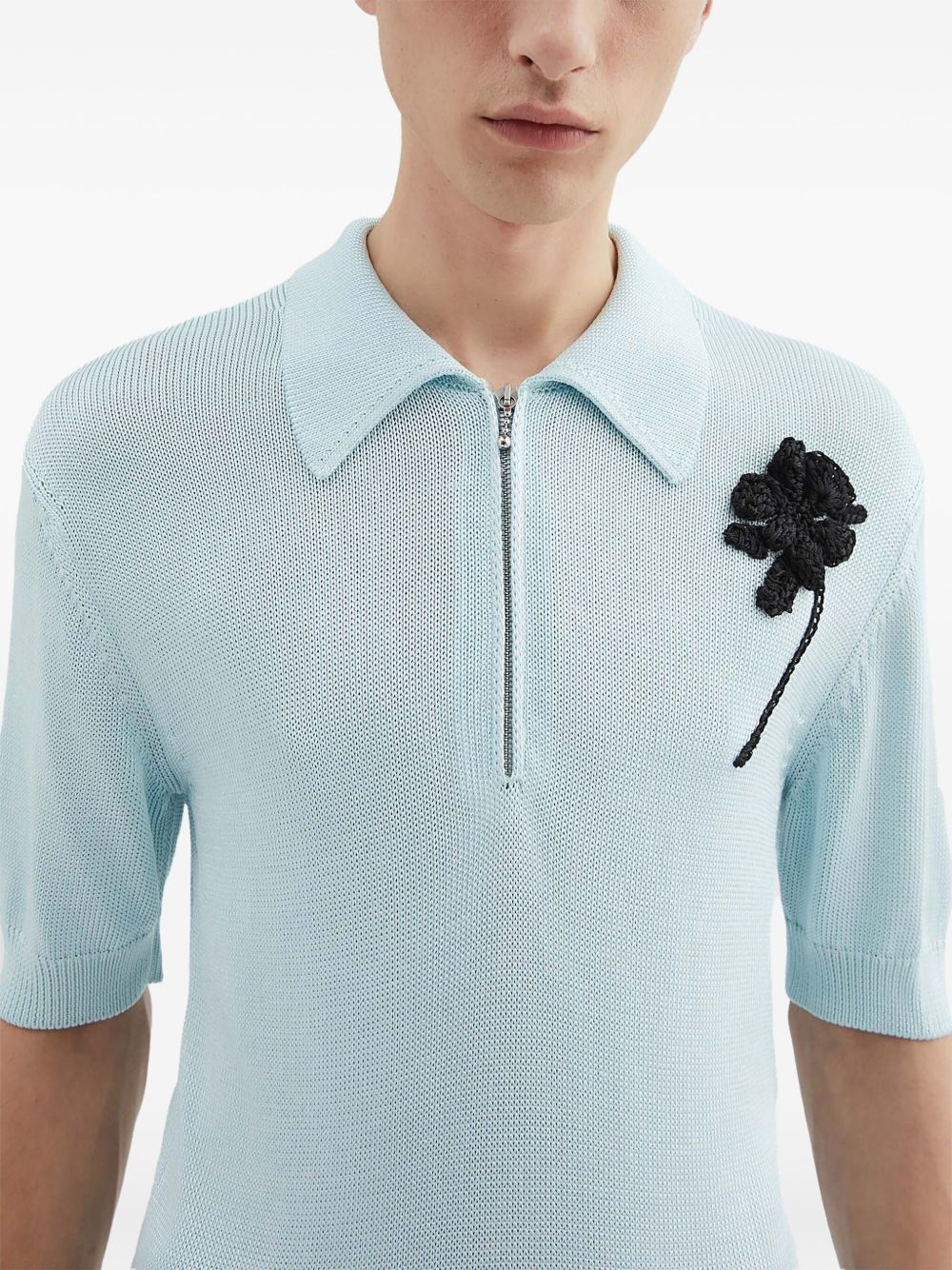knitted polo shirt - 4