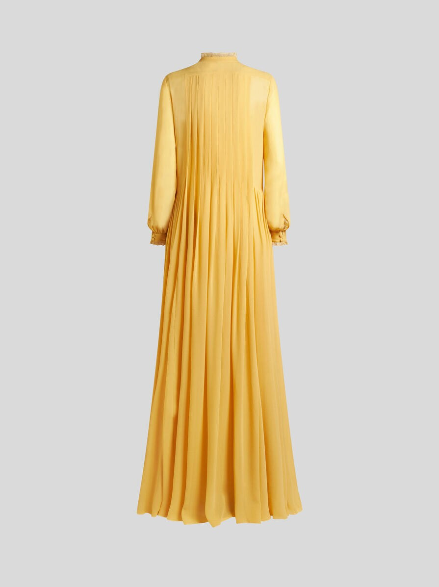 PLEATED SILK DRESS - 5