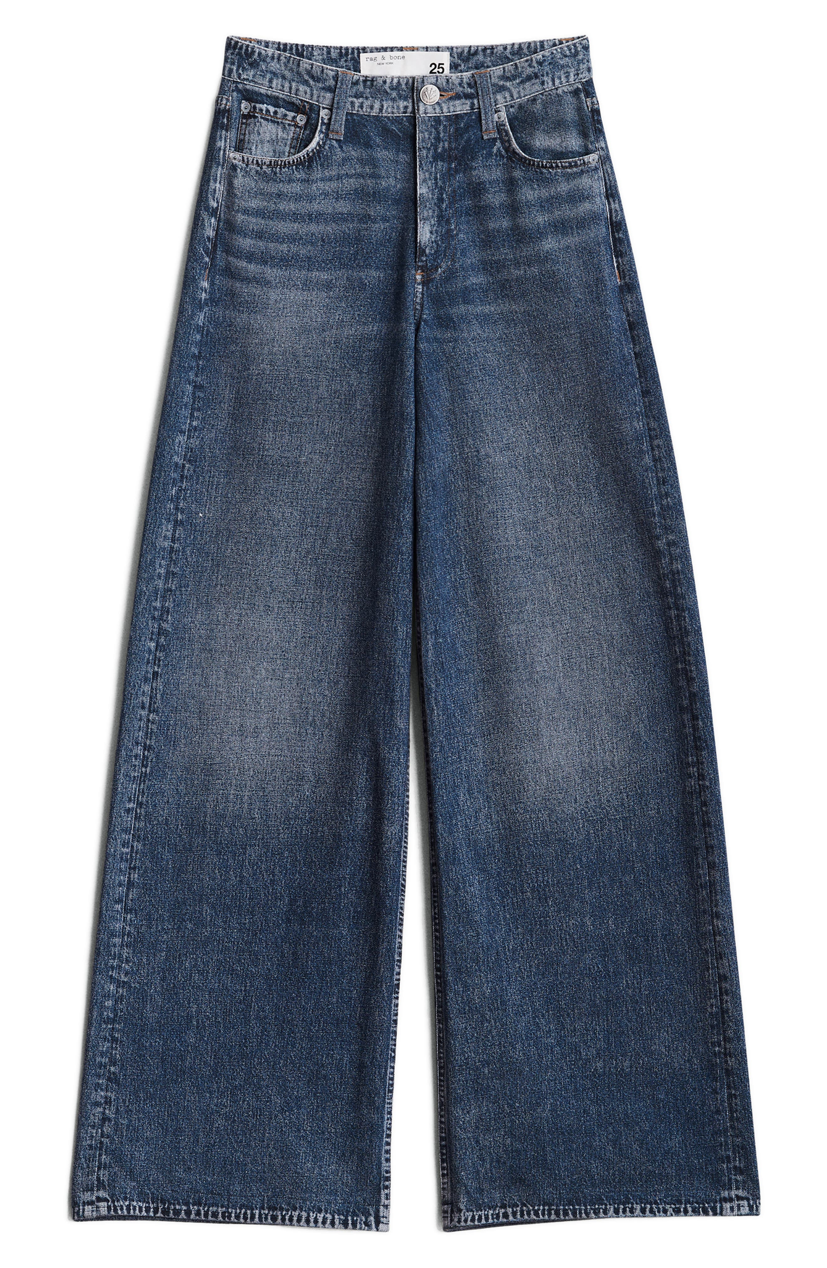 rag & bone Miramar Sofie High Waist Cotton Terry Sweatpant Jeans in Kimbr at Nordstrom - 5
