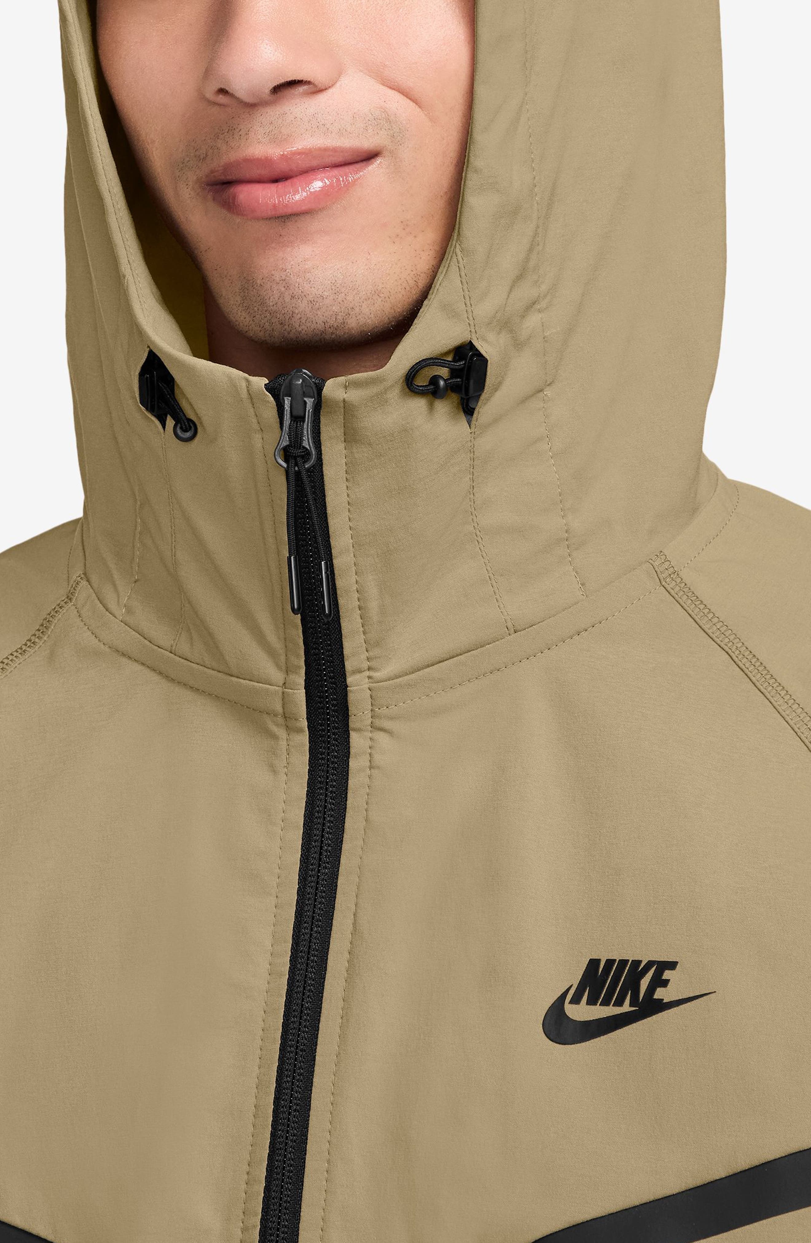 Nike Sportswear Tech Windrunner Jacket in Parachute Beige/Black at Nordstrom - 3