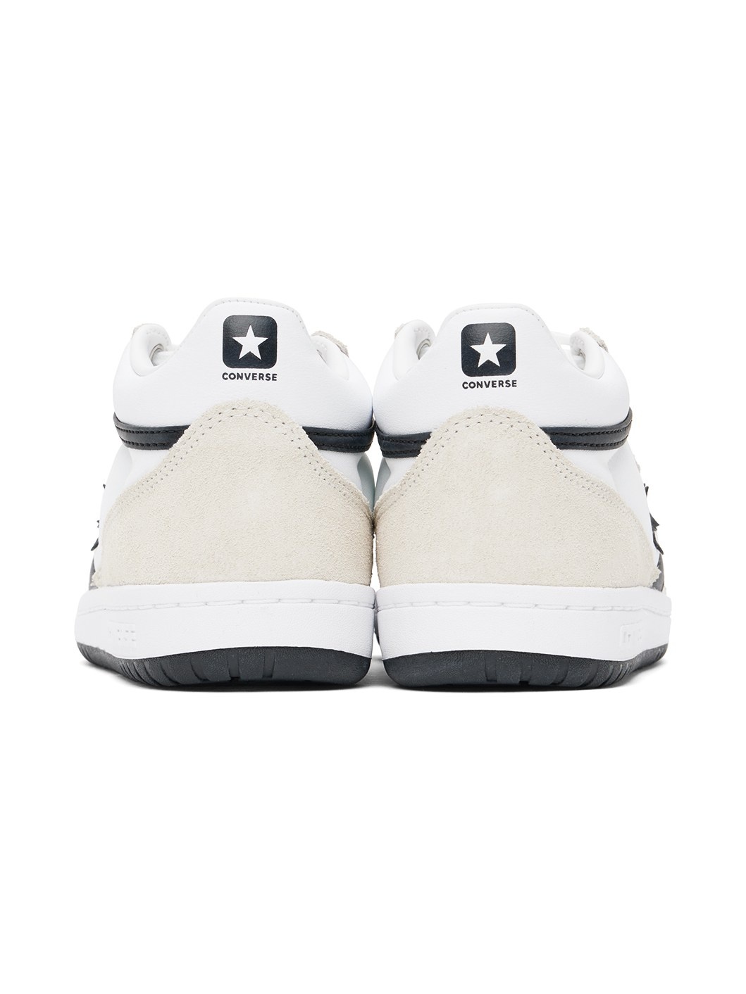 White & Gray CONS Fastbreak Pro Mid Top Sneakers - 2