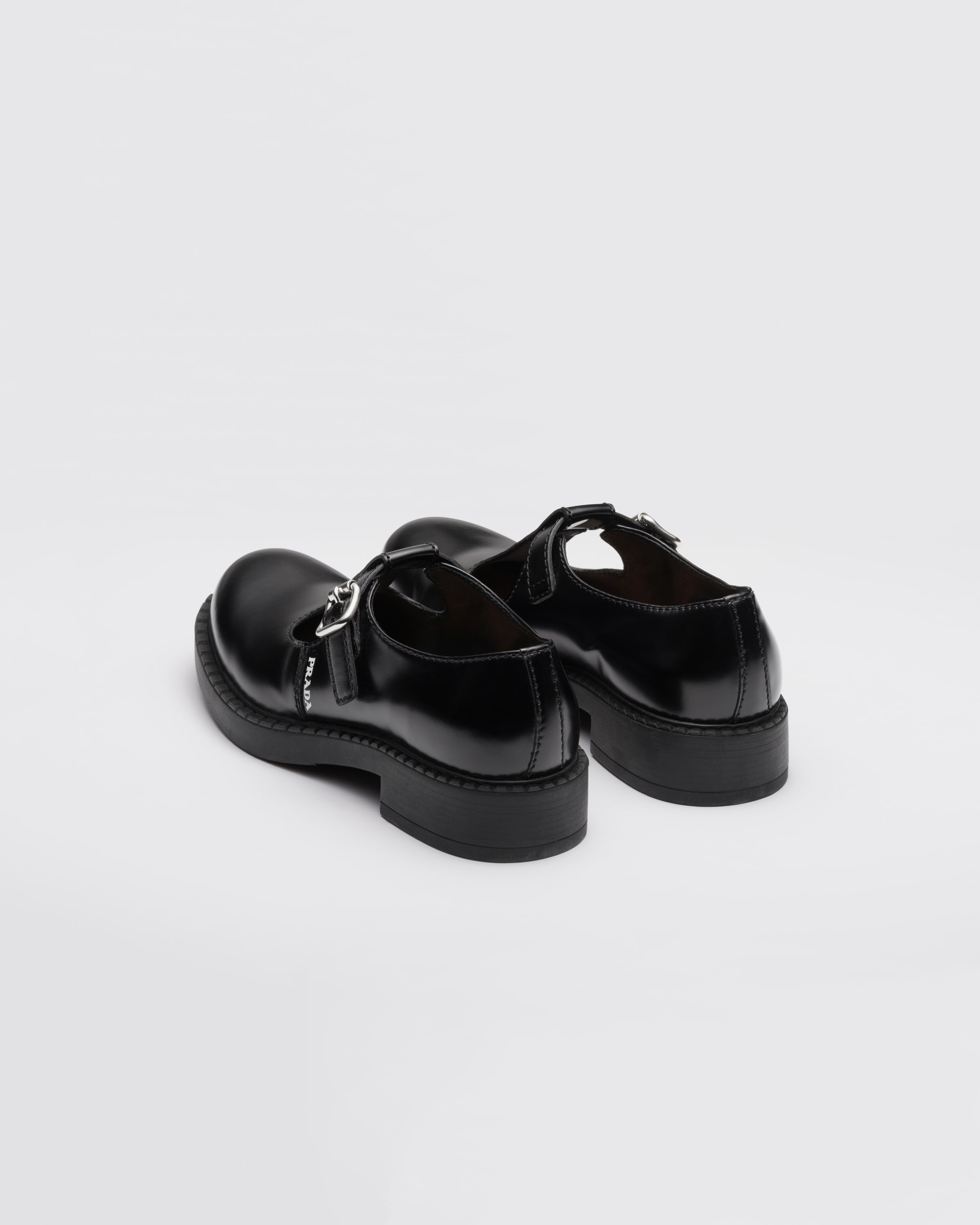 Brushed-leather Mary Jane T-strap shoes - 5
