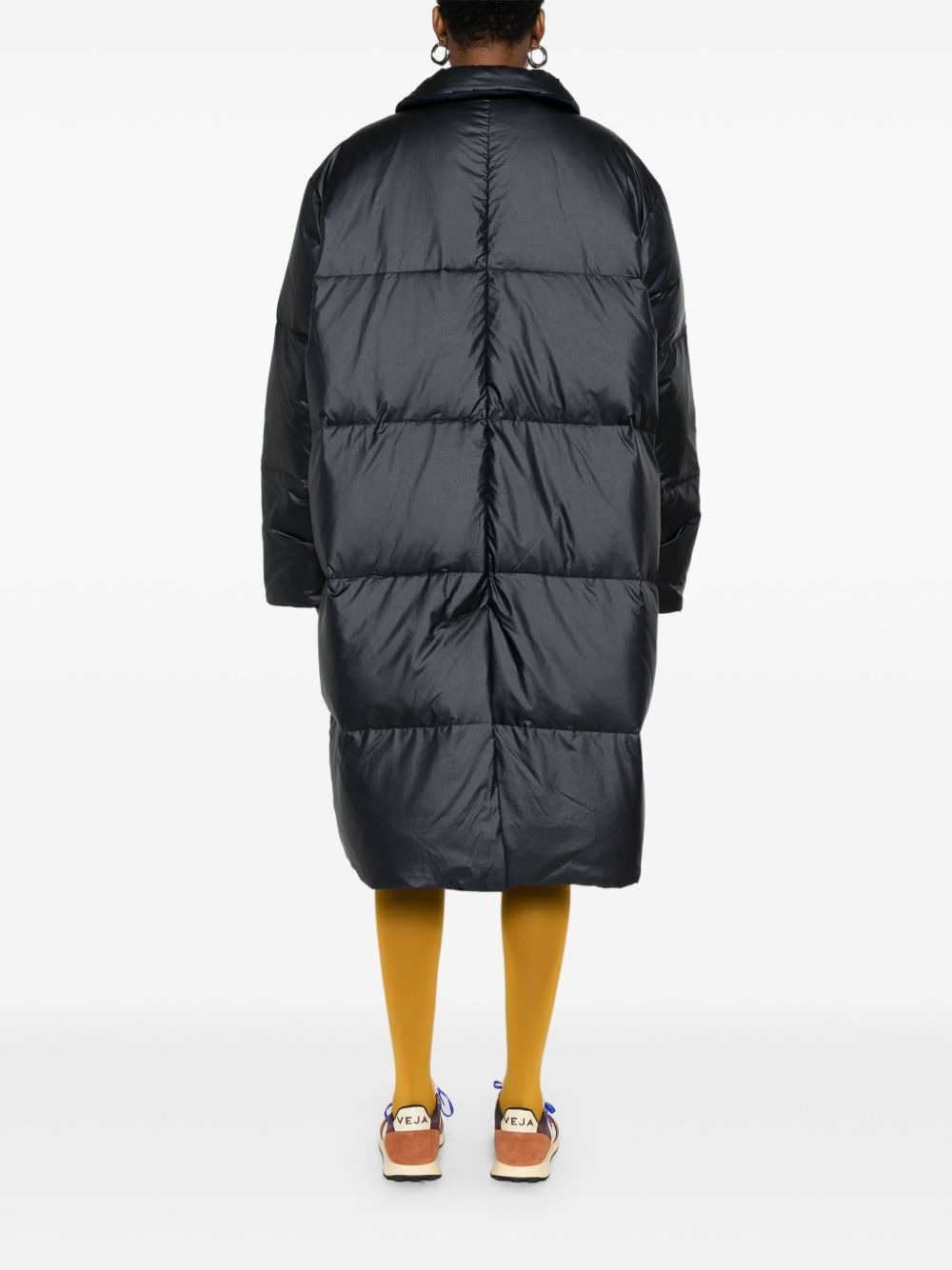 quilted button coat - 4