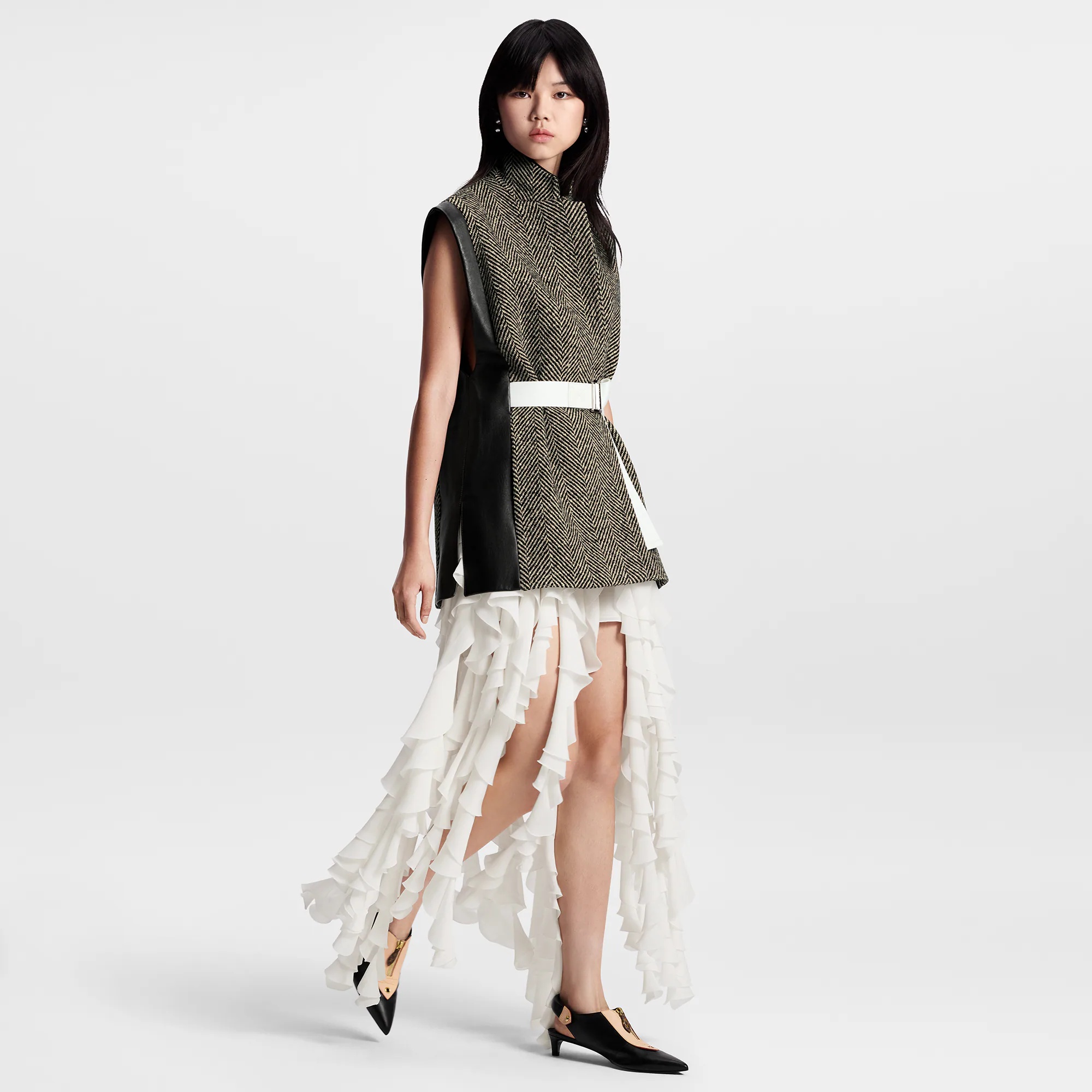 Silk Georgette Ruffle Skirt - 4