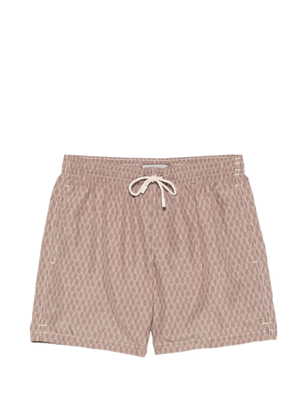 patterned drawstring swim shorts - 1