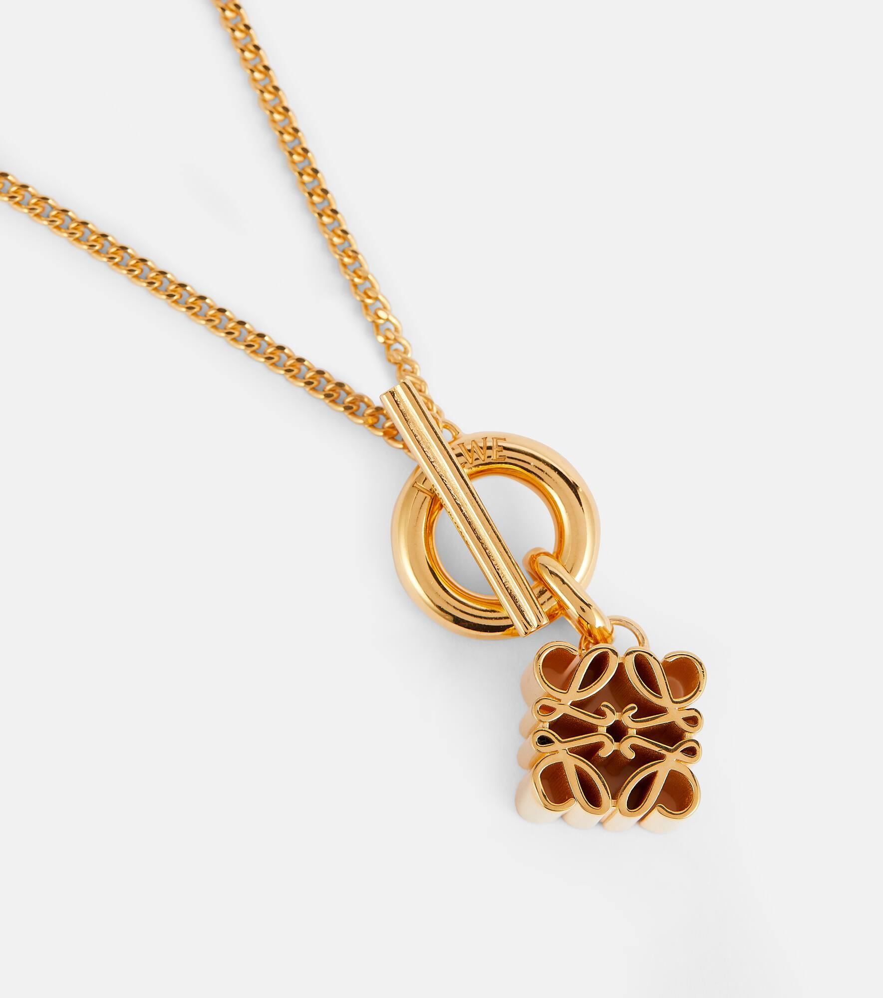 Anagram 24kt gold-plated sterling silver necklace - 4