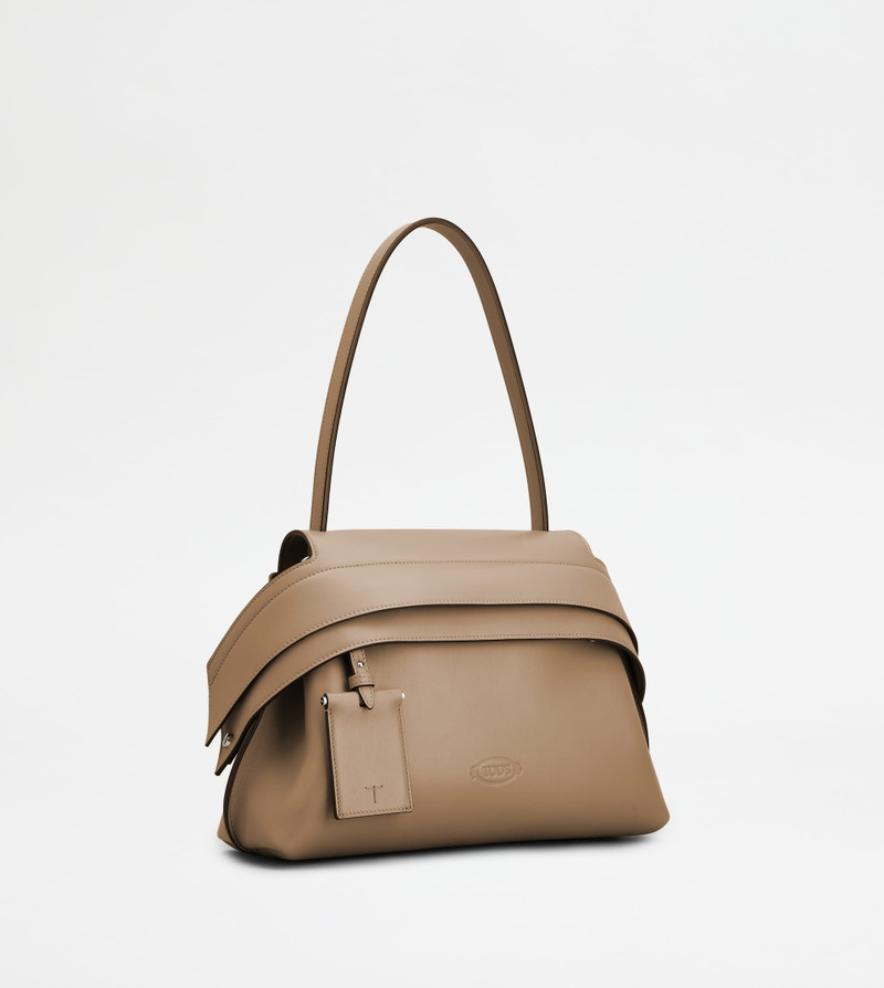 TOD'S WAVE BAG IN LETHER SMALL - BEIGE 3