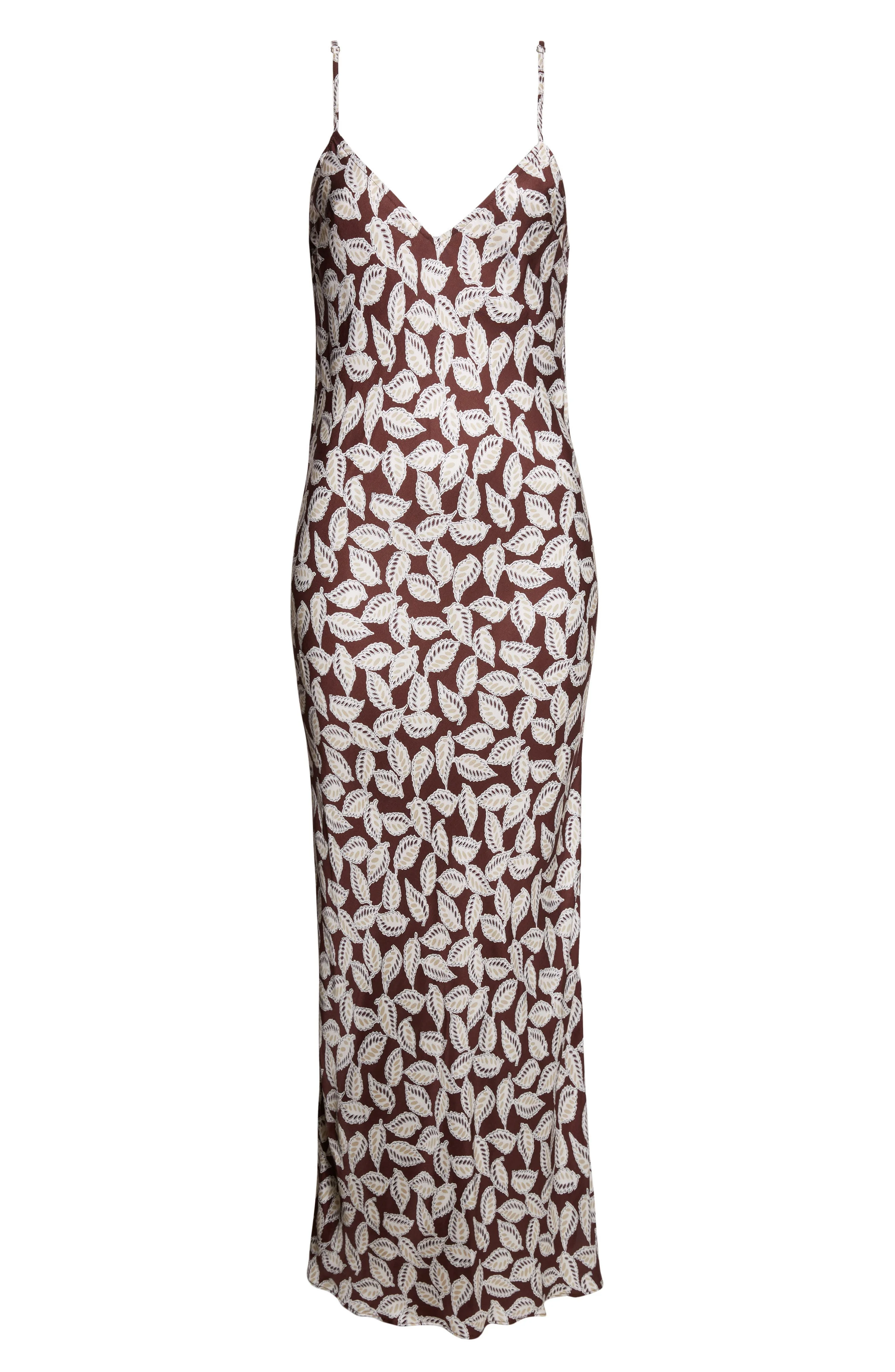 Bode Paper Birch Print Slipdress in Brown White at Nordstrom - 1
