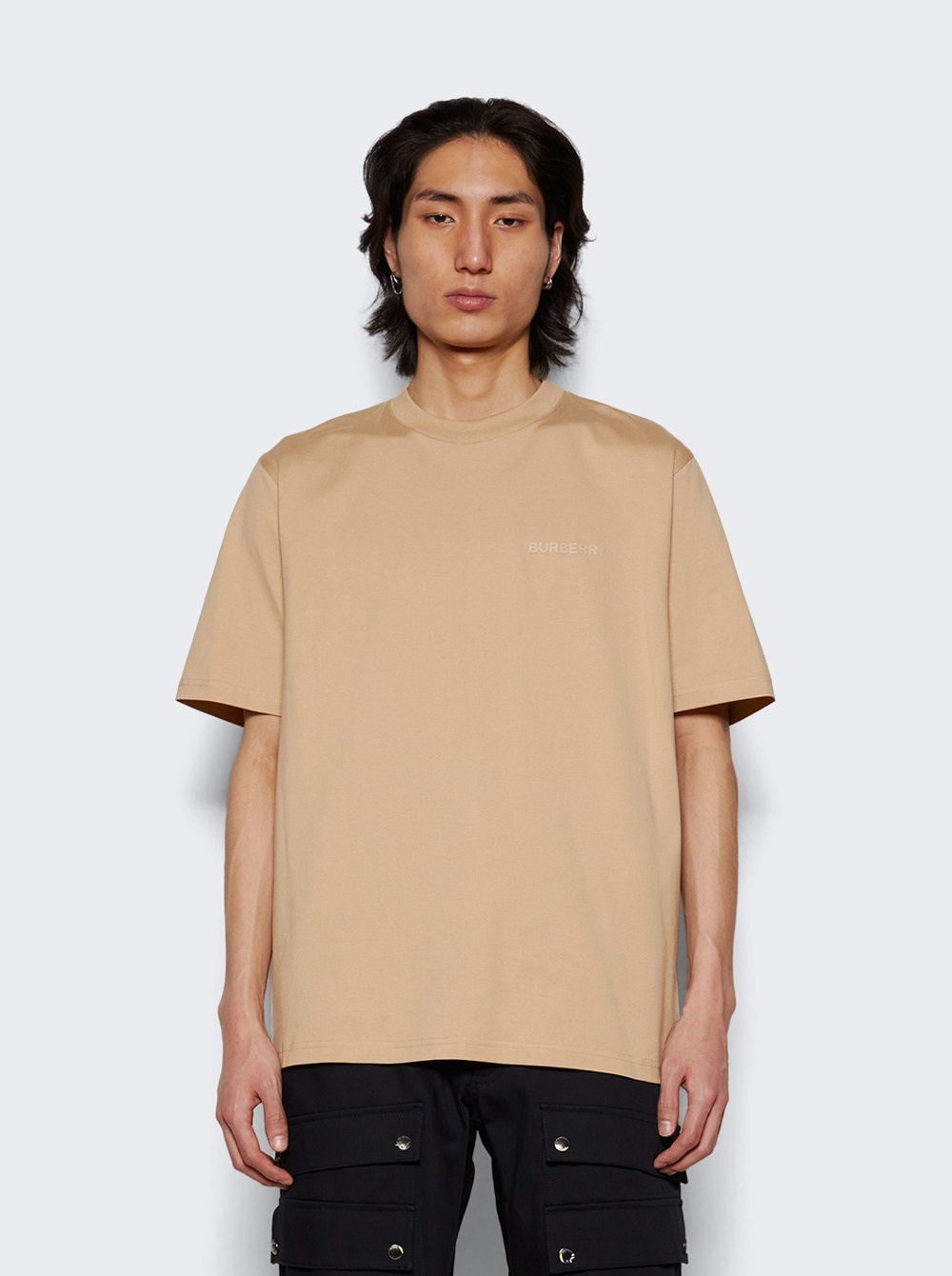 Logo Print Cotton T-shirt Soft Fawn - 3