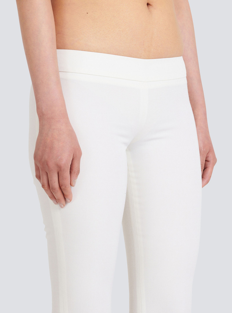 Low-rise wool bootcut pants 7