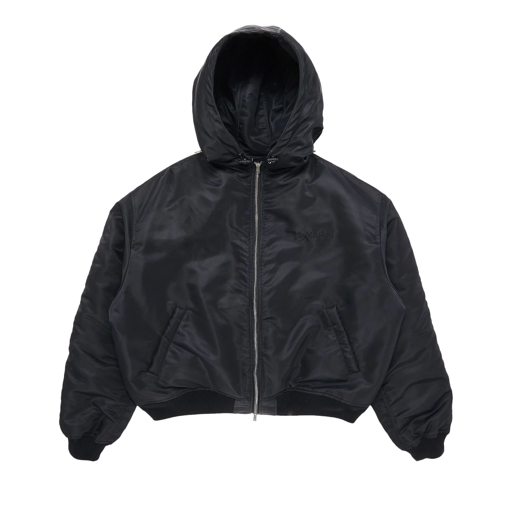Y/Project Insert Hood Padded Bomber Jacket 'Black' - 1