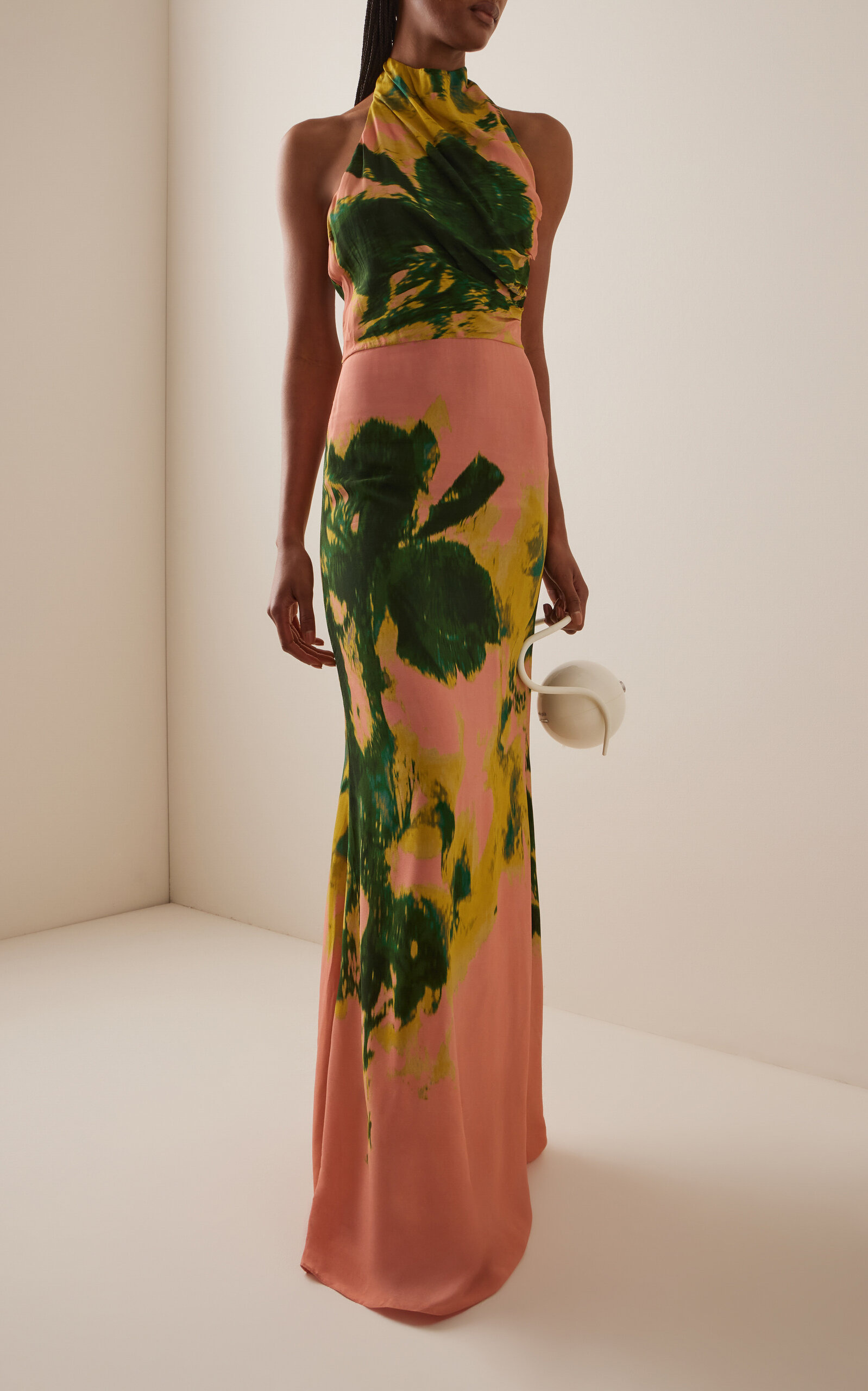 Ellis Floral Crepe Halter Maxi Dress multi - 2