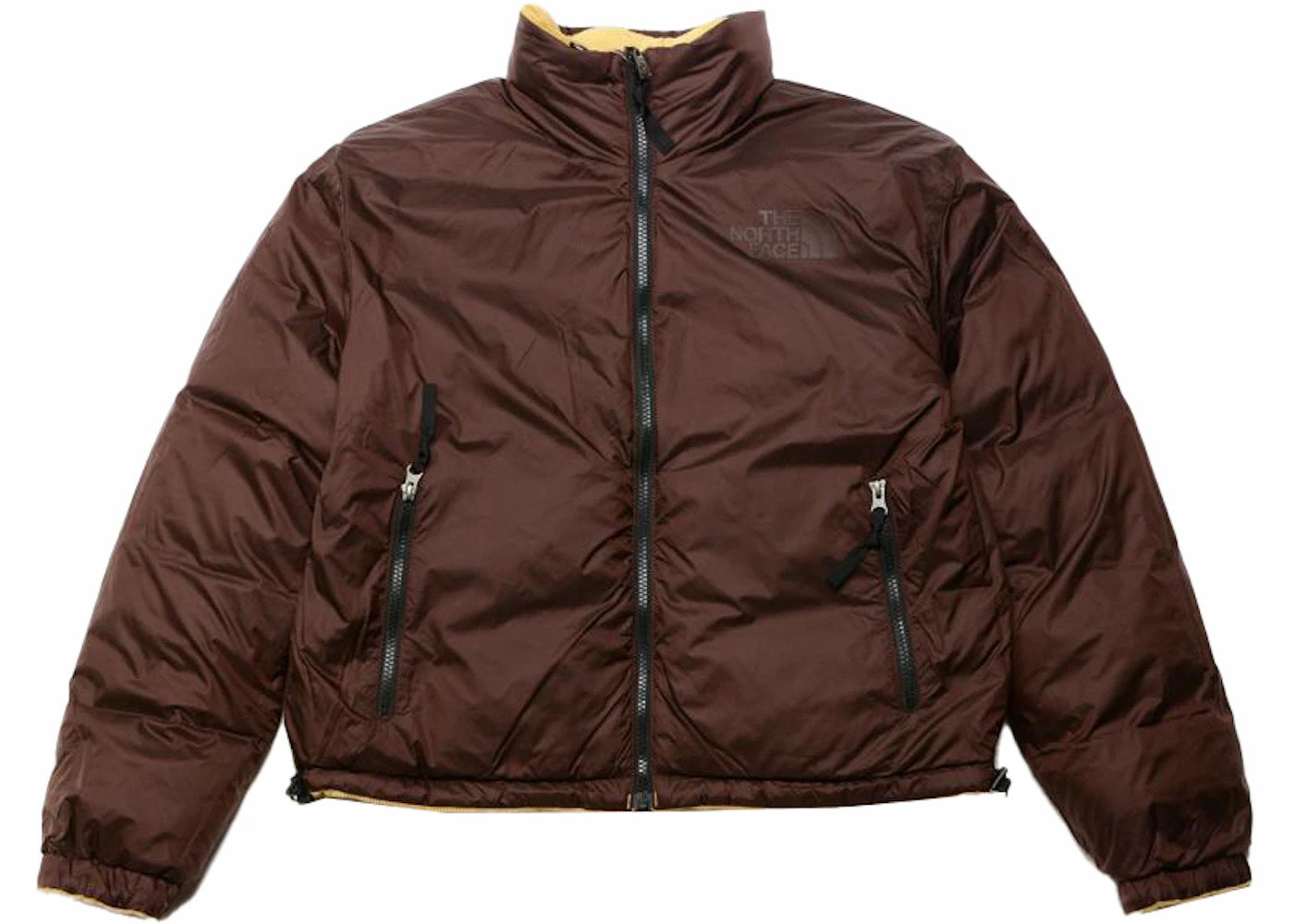 The North Face Women's 92 Reversible Nuptse Jacket Almond Butter/Coal Brown - 2