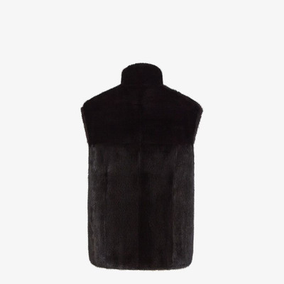 FENDI Black mink vest outlook