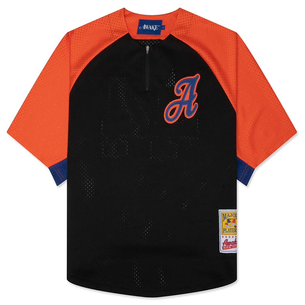 ZIP BASEBALL PRACTICE JERSEY - BLACK - 1