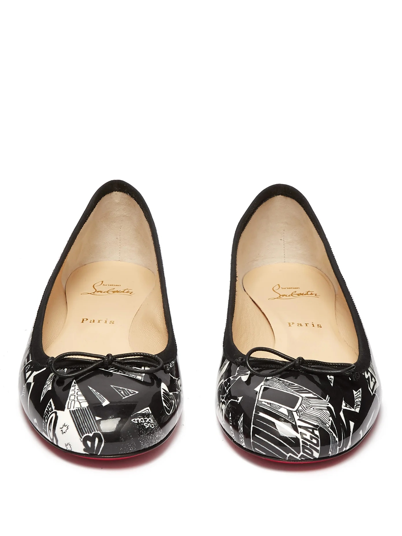 La Massine graffiti-pattern ballet flats - 5