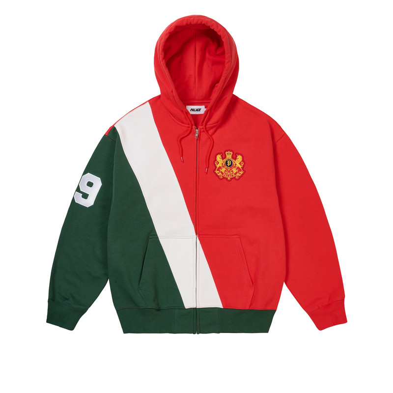 ESTABLISHED ZIP HOOD RED 1