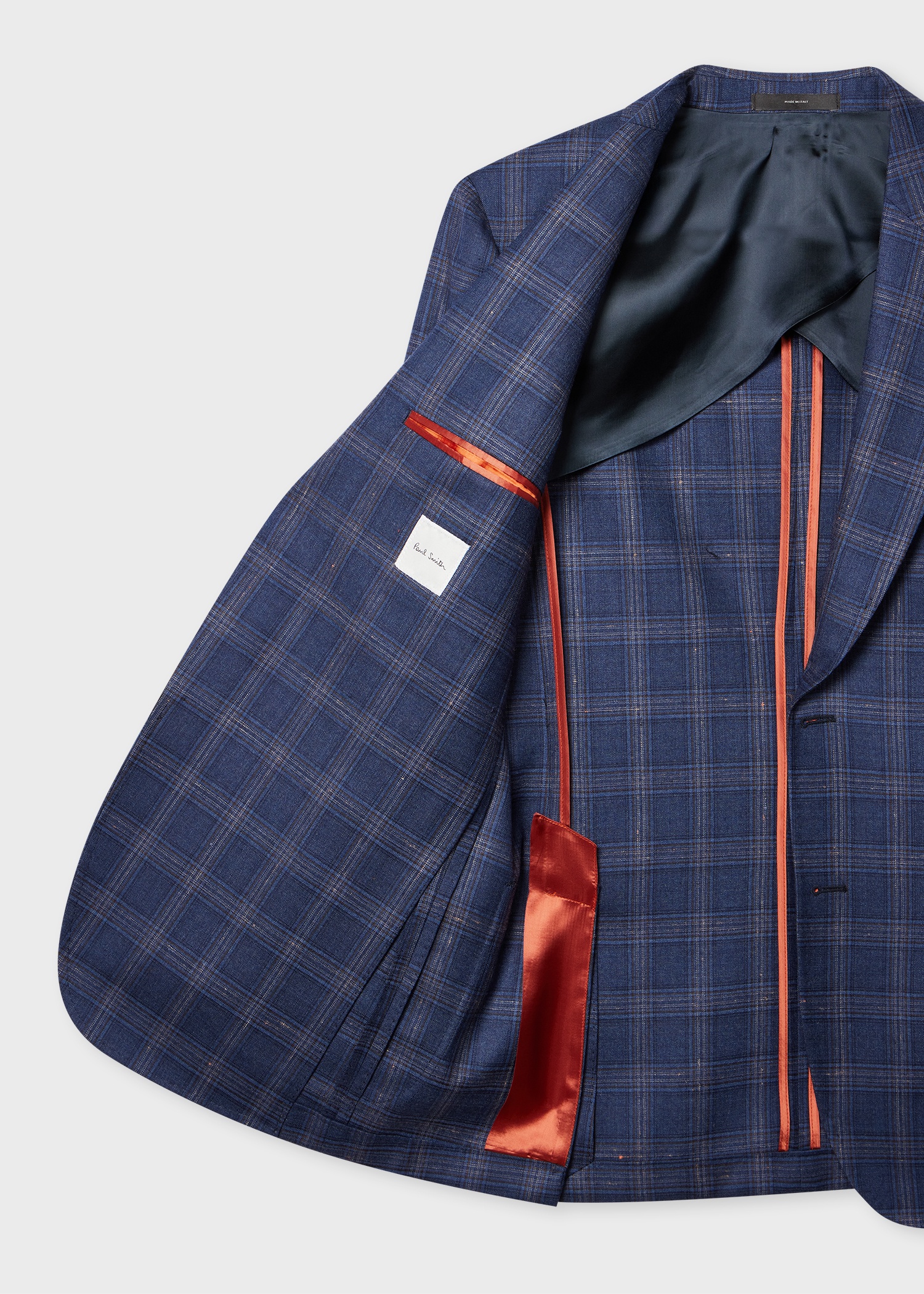 Blue Wool-Cashmere Check Buggy-Lined Blazer - 4