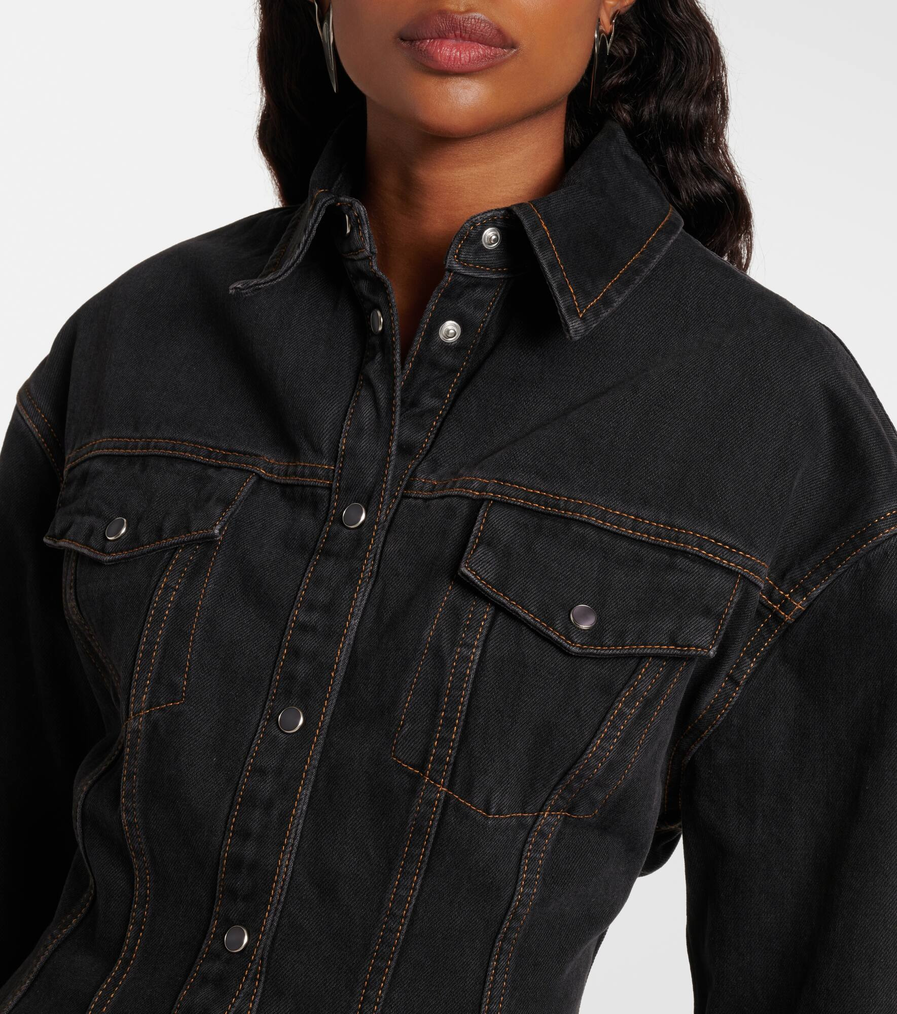 Contour denim jacket - 4