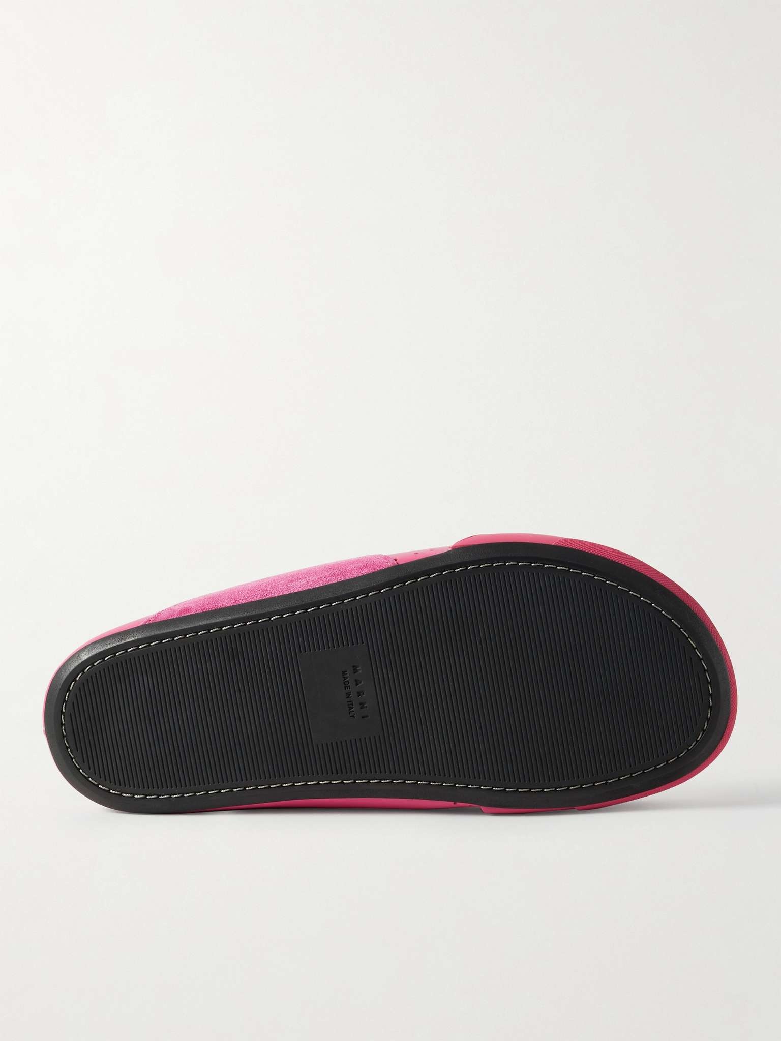 Rubber and Suede-Trimmed Leather Clogs - 2