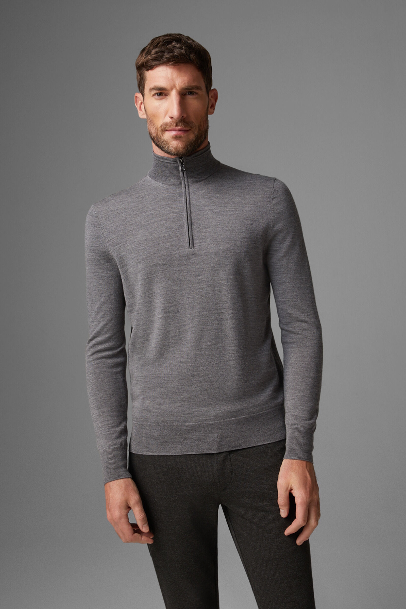 Jouri half-zippered sweater in Gray - 2