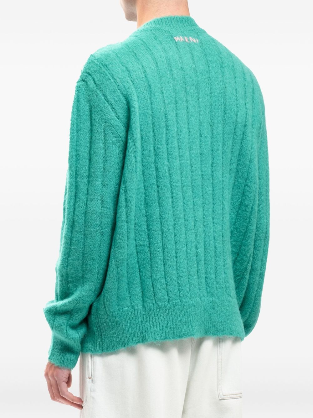 ribbed fuzzy sweater - 3
