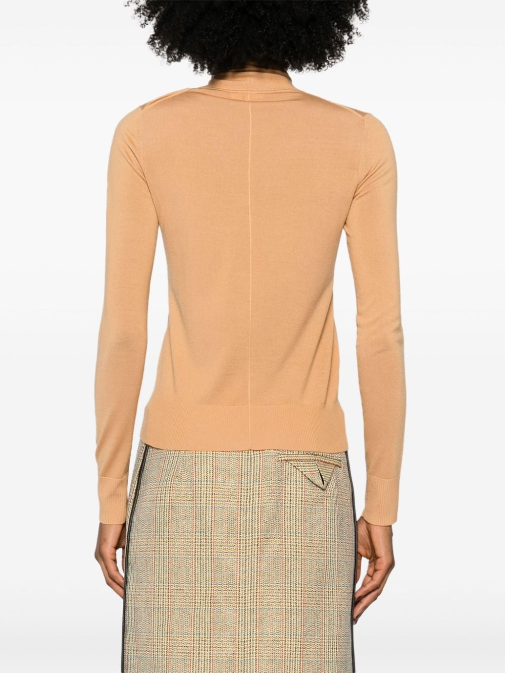 logo-embroidered wool jumper - 4