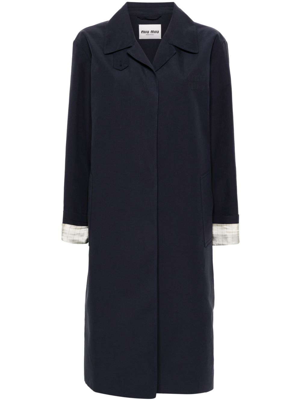 cotton single-breasted coat - 1