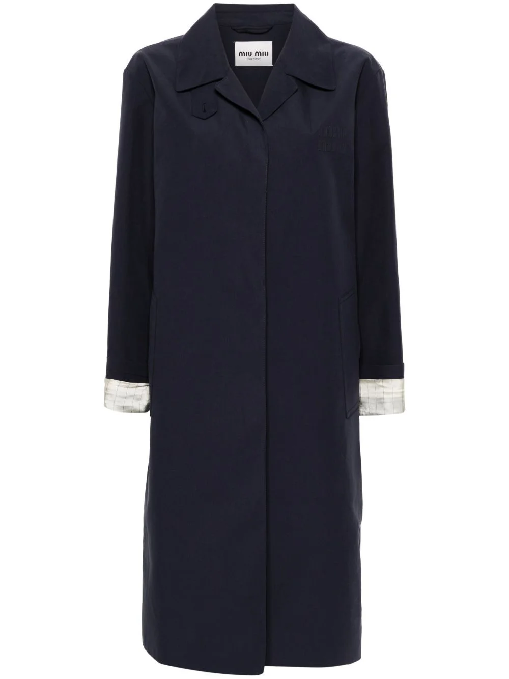 cotton single-breasted coat - 1