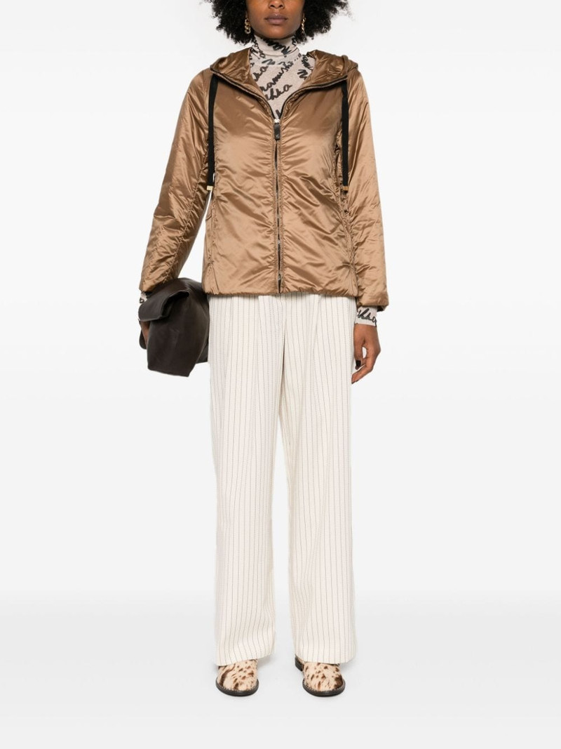 Max Mara satin hooded jacket outlook