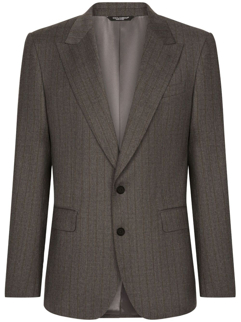 pinstripe single-breasted jacket - 1